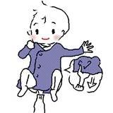 ベビー服の着せかた