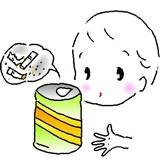 吸い殻入れと赤ちゃん